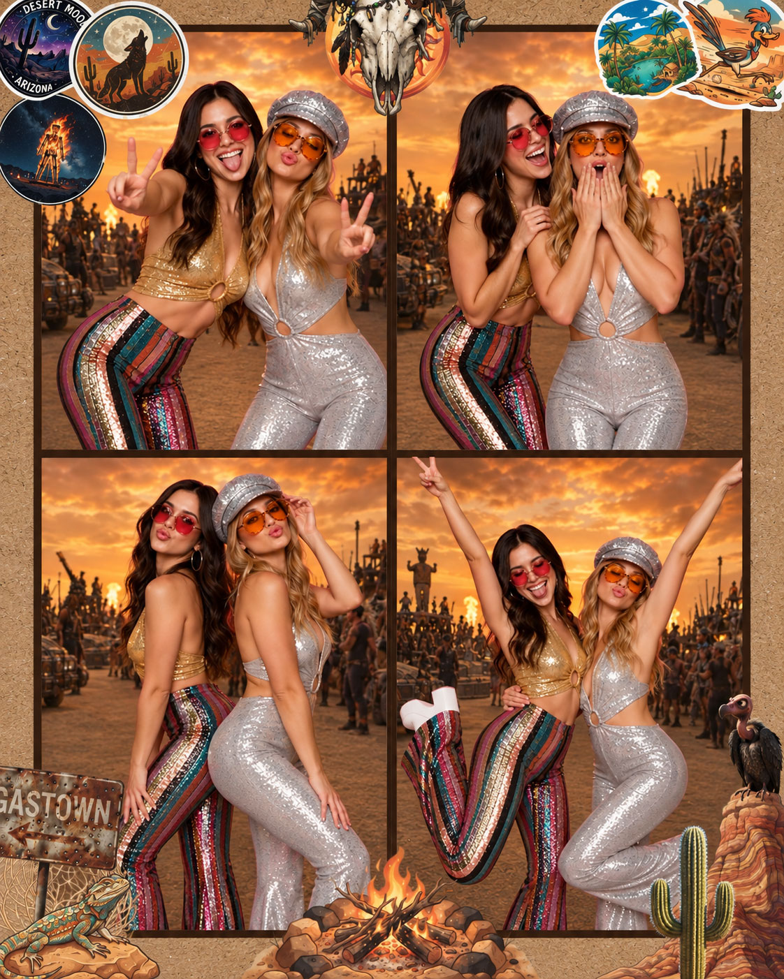 Desert-themed Chiz photo strip